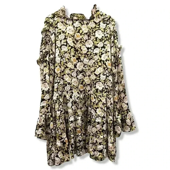 NWT Sister Jane DREAM Belle Corsage Oversize Tiered Long Sleeve Mini Dress Small - Picture 5 of 7